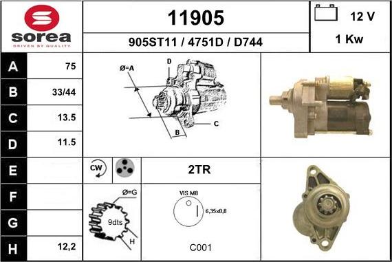 EAI 11905 - Démarreur cwaw.fr