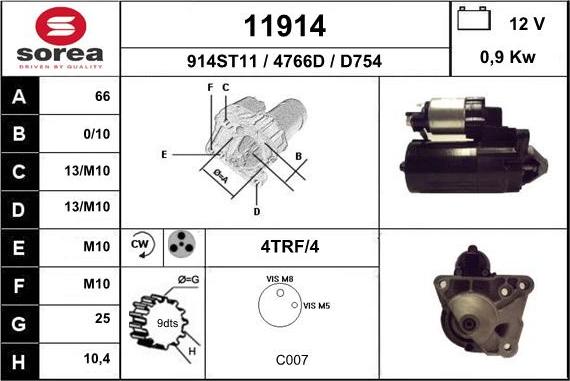 EAI 11914 - Démarreur cwaw.fr