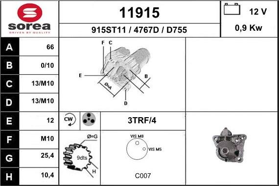 EAI 11915 - Démarreur cwaw.fr