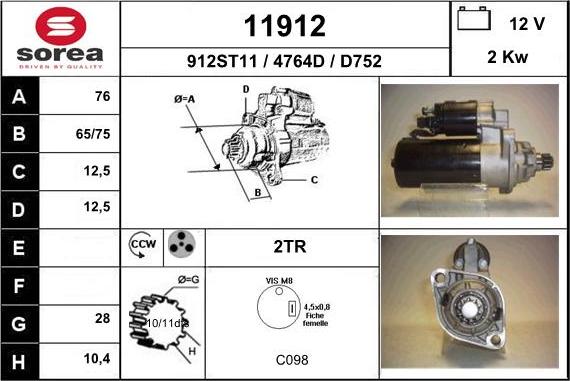 EAI 11912 - Démarreur cwaw.fr