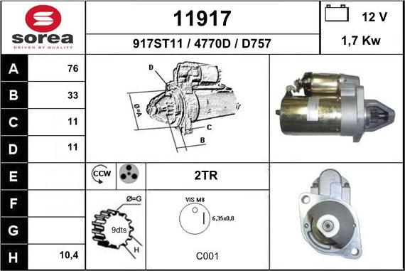 EAI 11917 - Démarreur cwaw.fr