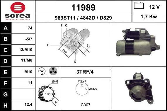 EAI 11989 - Démarreur cwaw.fr