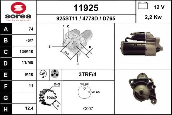 EAI 11925 - Démarreur cwaw.fr