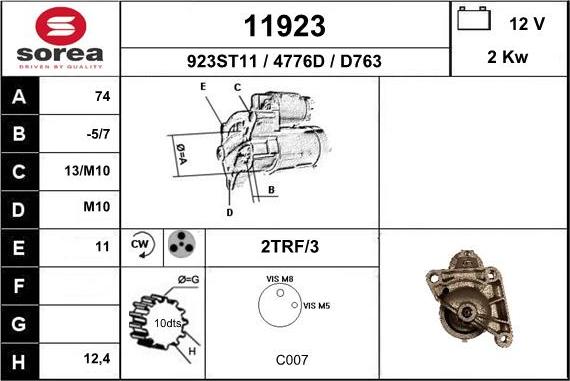 EAI 11923 - Démarreur cwaw.fr