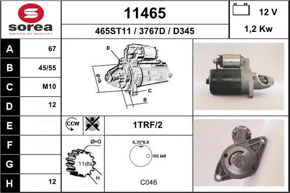 EAI 11465 - Démarreur cwaw.fr