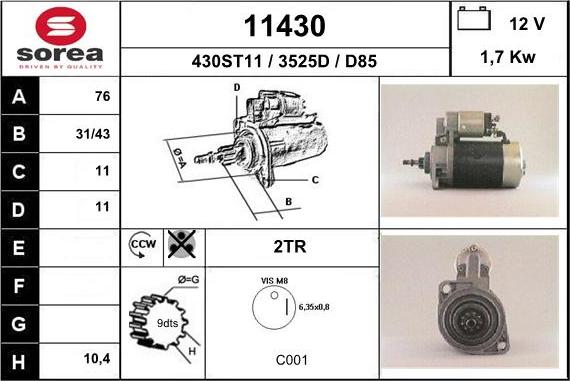 EAI 11430 - Démarreur cwaw.fr