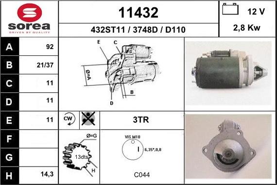 EAI 11432 - Démarreur cwaw.fr