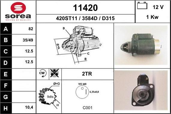 EAI 11420 - Démarreur cwaw.fr