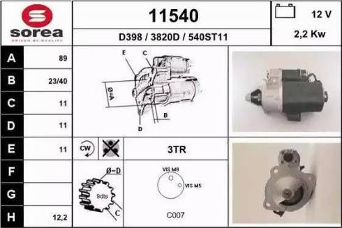 EAI 11540 - Démarreur cwaw.fr