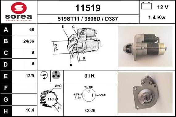 EAI 11519 - Démarreur cwaw.fr