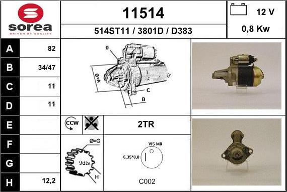 EAI 11514 - Démarreur cwaw.fr