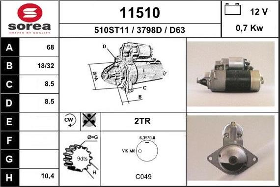 EAI 11510 - Démarreur cwaw.fr