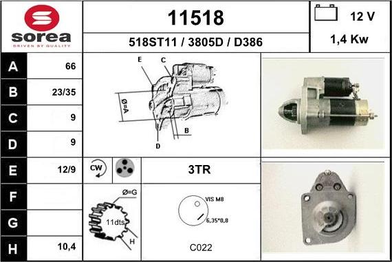 EAI 11518 - Démarreur cwaw.fr