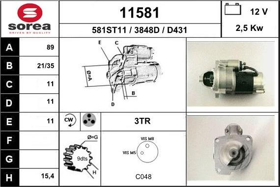 EAI 11581 - Démarreur cwaw.fr