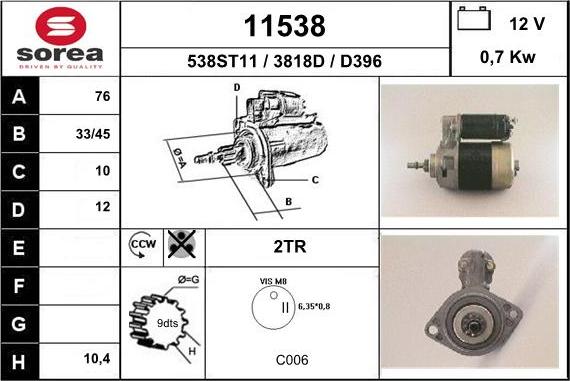 EAI 11538 - Démarreur cwaw.fr