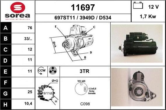 EAI 11697 - Démarreur cwaw.fr