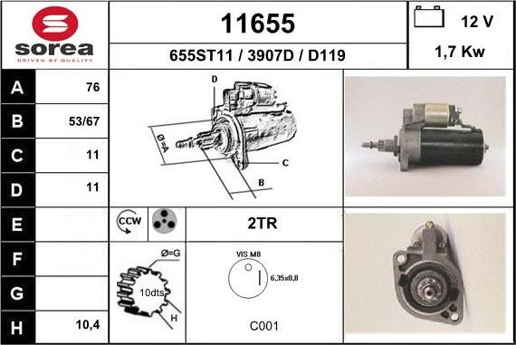 EAI 11655 - Démarreur cwaw.fr