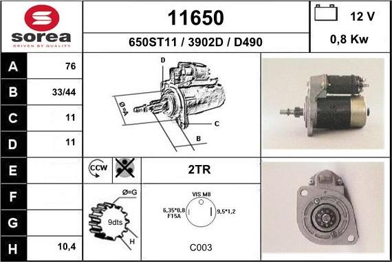 EAI 11650 - Démarreur cwaw.fr