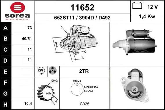 EAI 11652 - Démarreur cwaw.fr