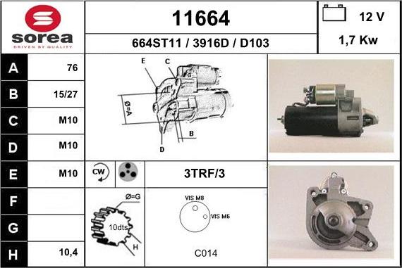 EAI 11664 - Démarreur cwaw.fr