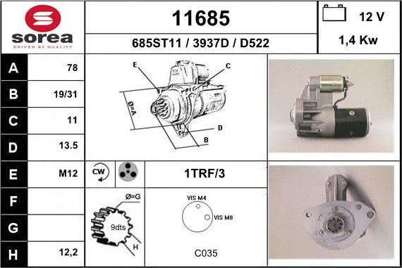 EAI 11685 - Démarreur cwaw.fr