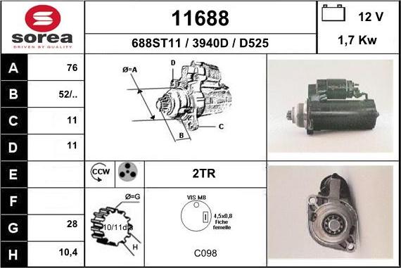 EAI 11688 - Démarreur cwaw.fr