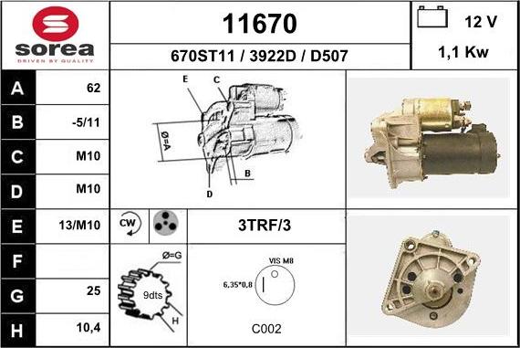 EAI 11670 - Démarreur cwaw.fr