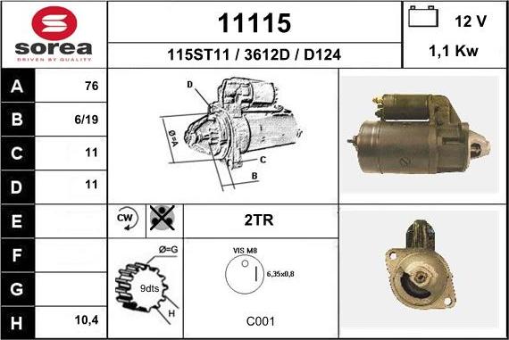 EAI 11115 - Démarreur cwaw.fr