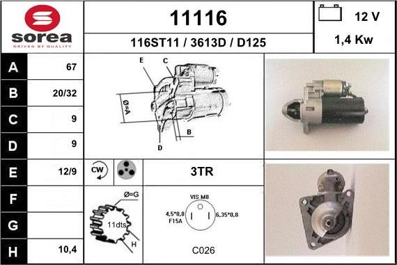 EAI 11116 - Démarreur cwaw.fr