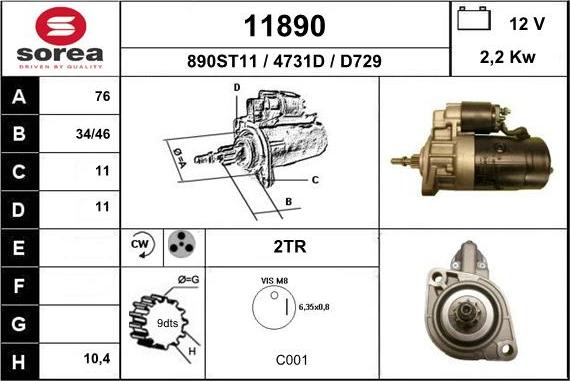 EAI 11890 - Démarreur cwaw.fr