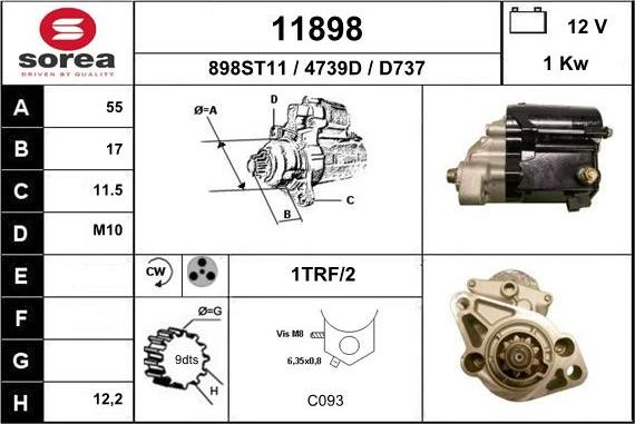 EAI 11898 - Démarreur cwaw.fr