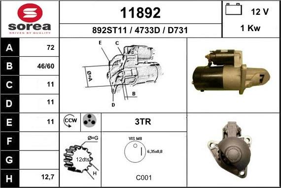 EAI 11892 - Démarreur cwaw.fr