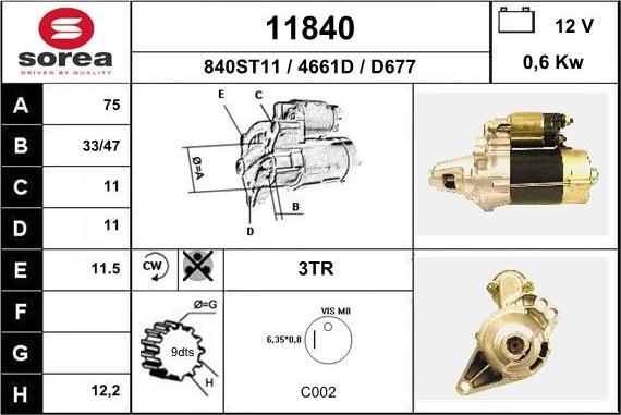 EAI 11840 - Démarreur cwaw.fr