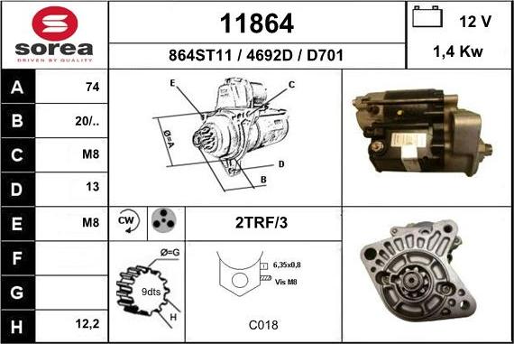 EAI 11864 - Démarreur cwaw.fr