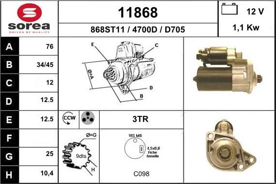 EAI 11868 - Démarreur cwaw.fr