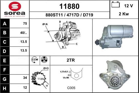 EAI 11880 - Démarreur cwaw.fr