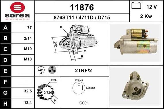 EAI 11876 - Démarreur cwaw.fr