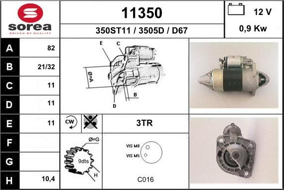 EAI 11350 - Démarreur cwaw.fr