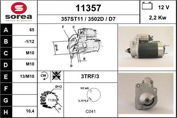 EAI 11357 - Démarreur cwaw.fr