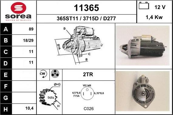 EAI 11365 - Démarreur cwaw.fr