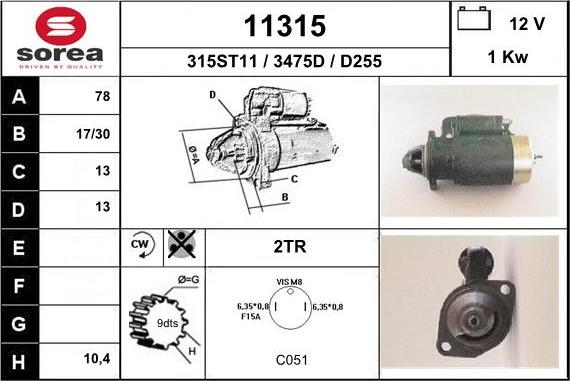 EAI 11315 - Démarreur cwaw.fr