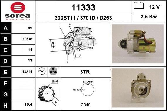 EAI 11333 - Démarreur cwaw.fr