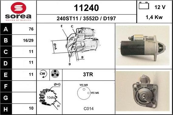 EAI 11240 - Démarreur cwaw.fr