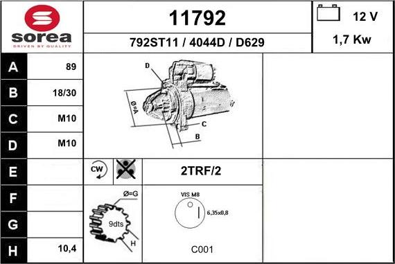 EAI 11792 - Démarreur cwaw.fr