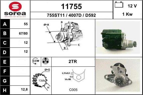 EAI 11755 - Démarreur cwaw.fr