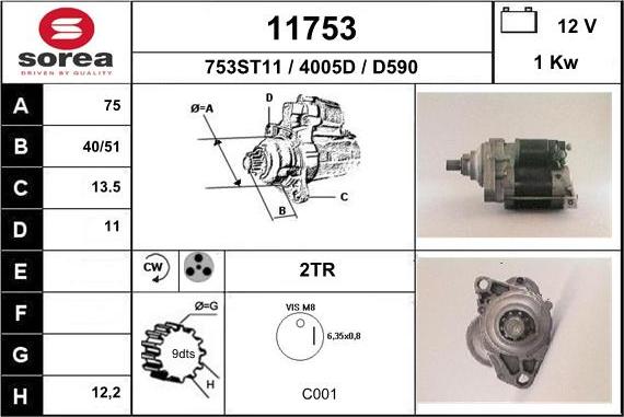 EAI 11753 - Démarreur cwaw.fr