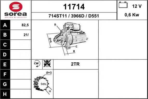 EAI 11714 - Démarreur cwaw.fr