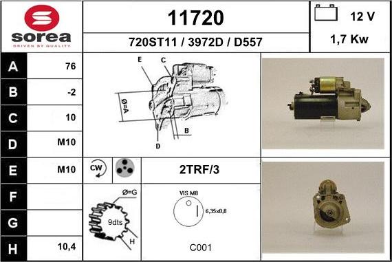 EAI 11720 - Démarreur cwaw.fr