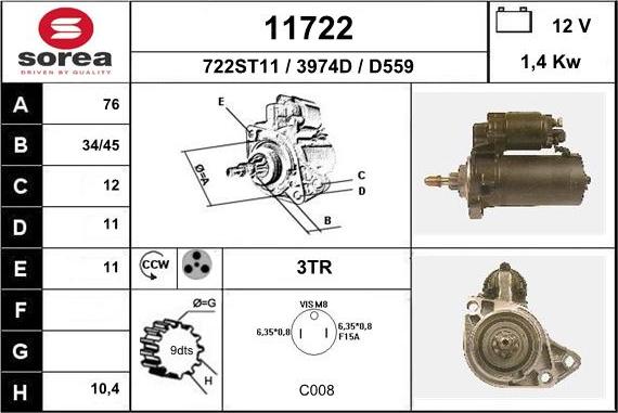 EAI 11722 - Démarreur cwaw.fr