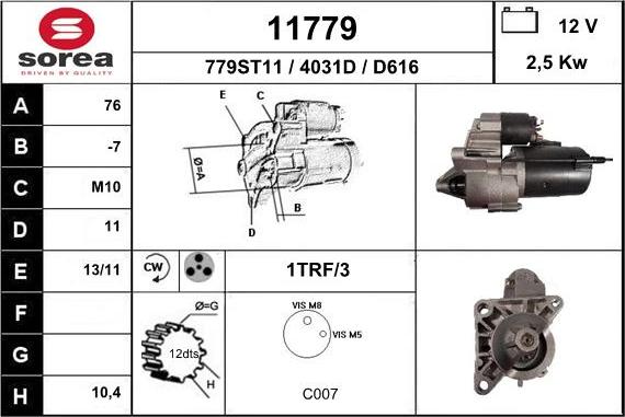 EAI 11779 - Démarreur cwaw.fr